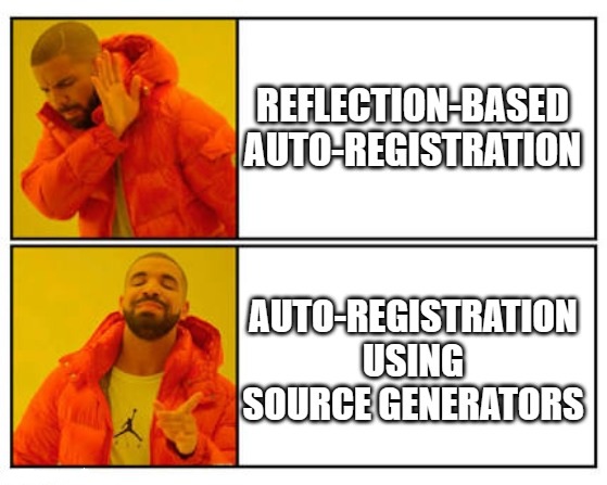 Removing magic from auto-registration using source generators
